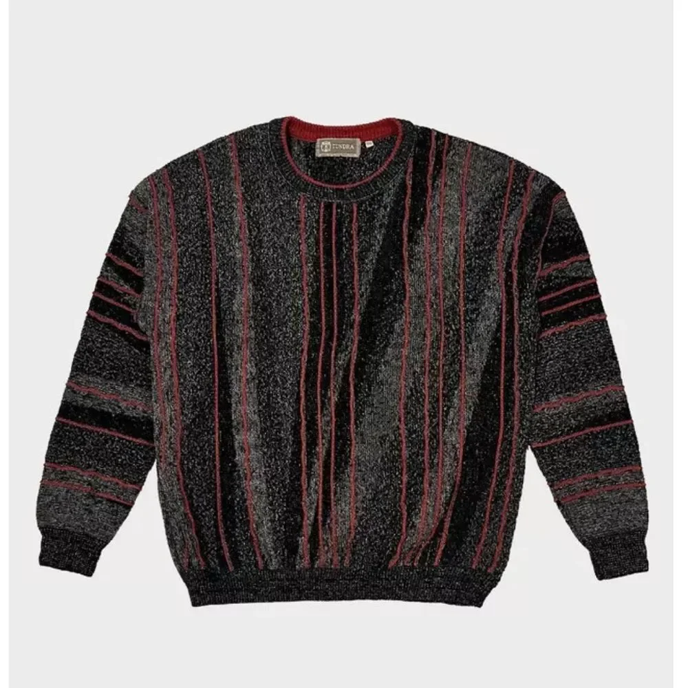 Vintage Tundra Canada Coogi Style 3D Knit Sweater
